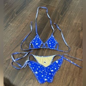 Blue Bikini with Stars